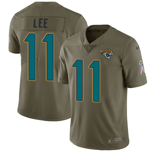 Jacksonville Jaguars #11 Marqise Lee Olive Youth Stitched NFL Limited 2017 Salute to Service Jersey->youth nfl jersey->Youth Jersey